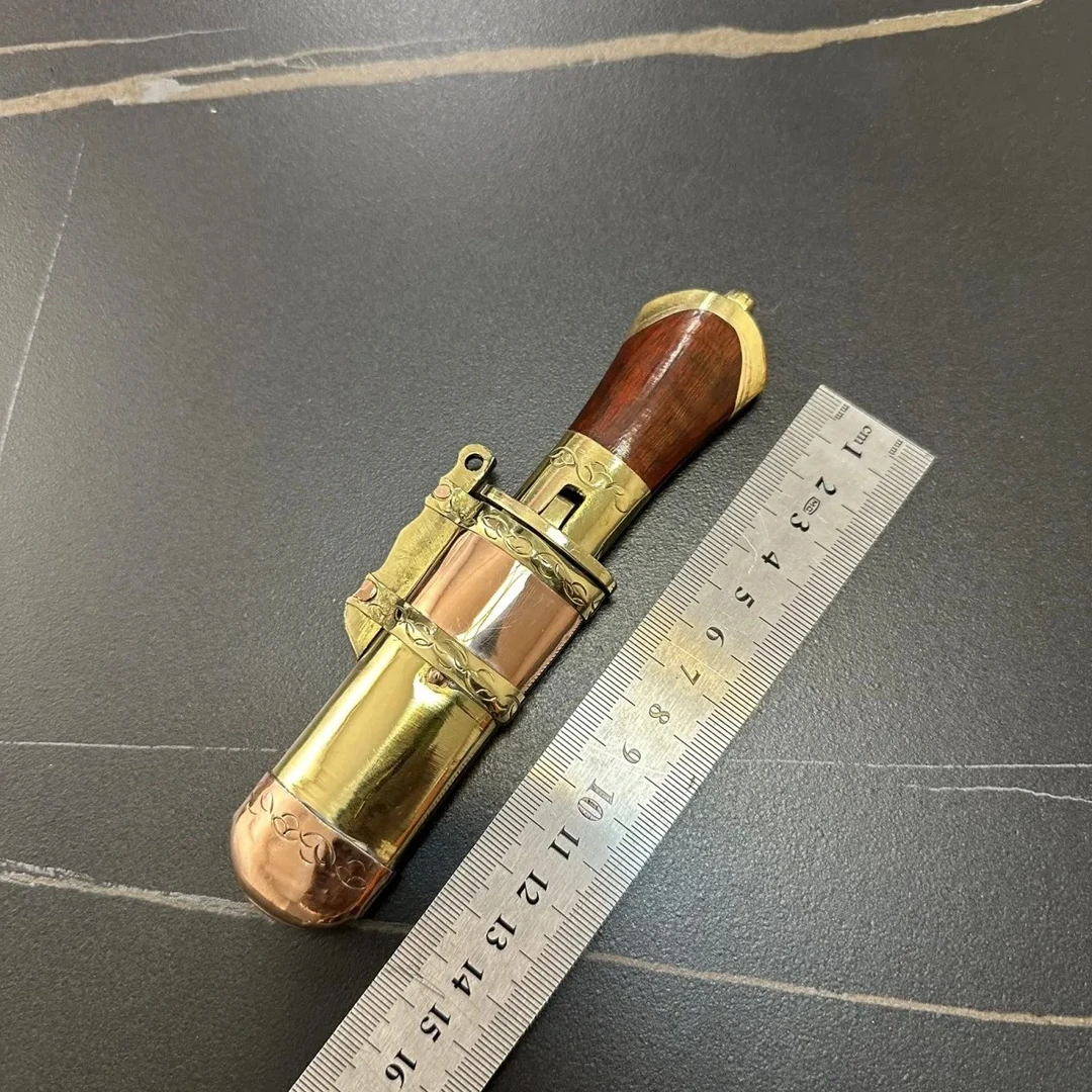 150毫米60度手工锻打纯手工小刀户外便携家用多功能带皮绳掌中宝