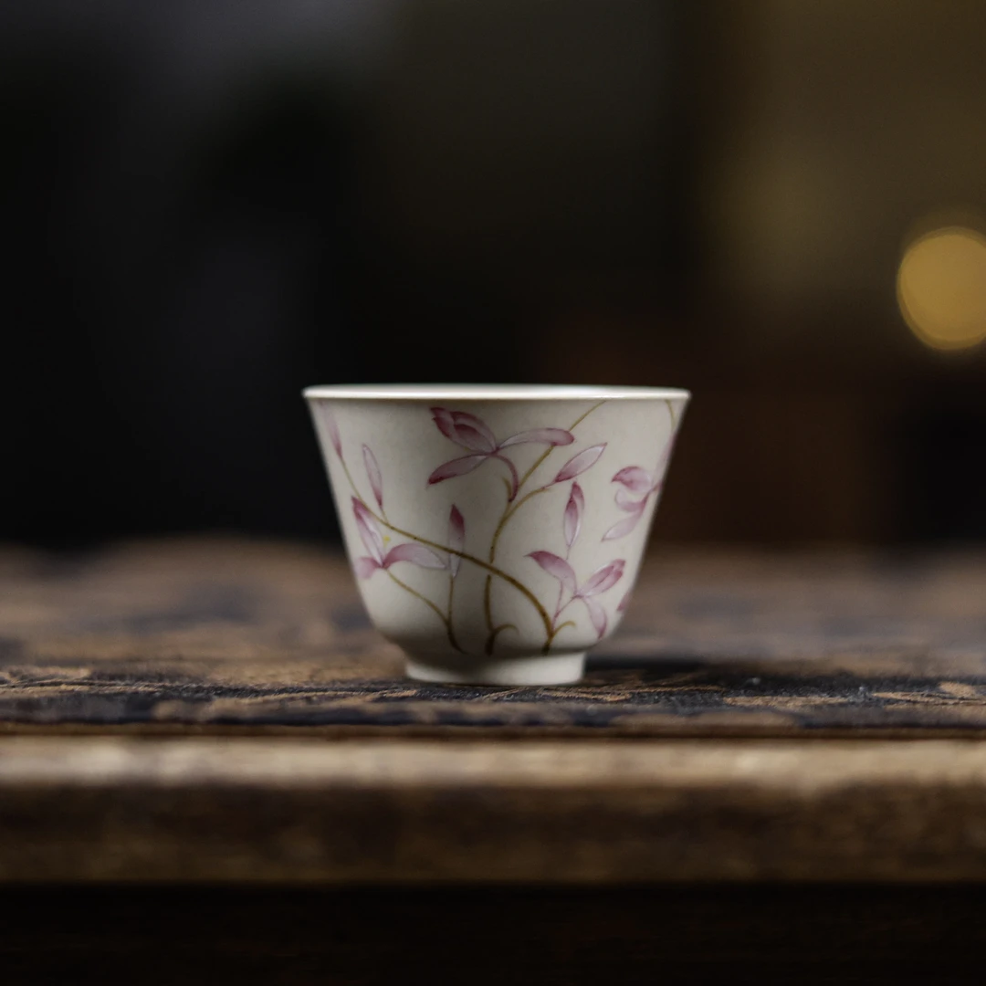 【小田甄陶】兰花-拙溪-客杯-45ML（ZX-0305）