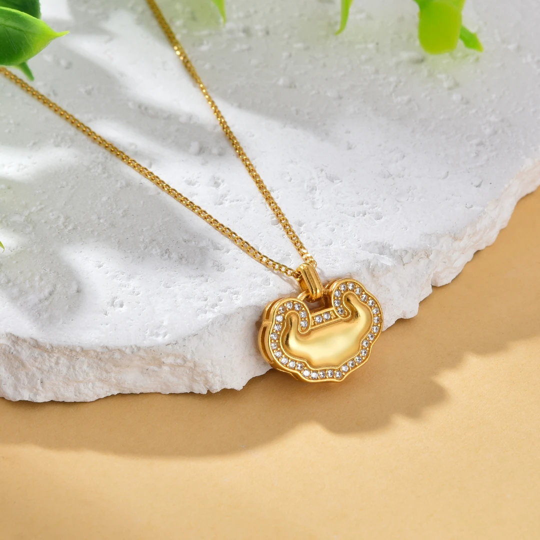 坠链均925银 【婉葶珠宝】祥云如意平安锁项链