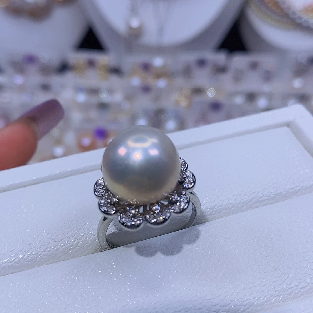 戒指合金淡水珍珠