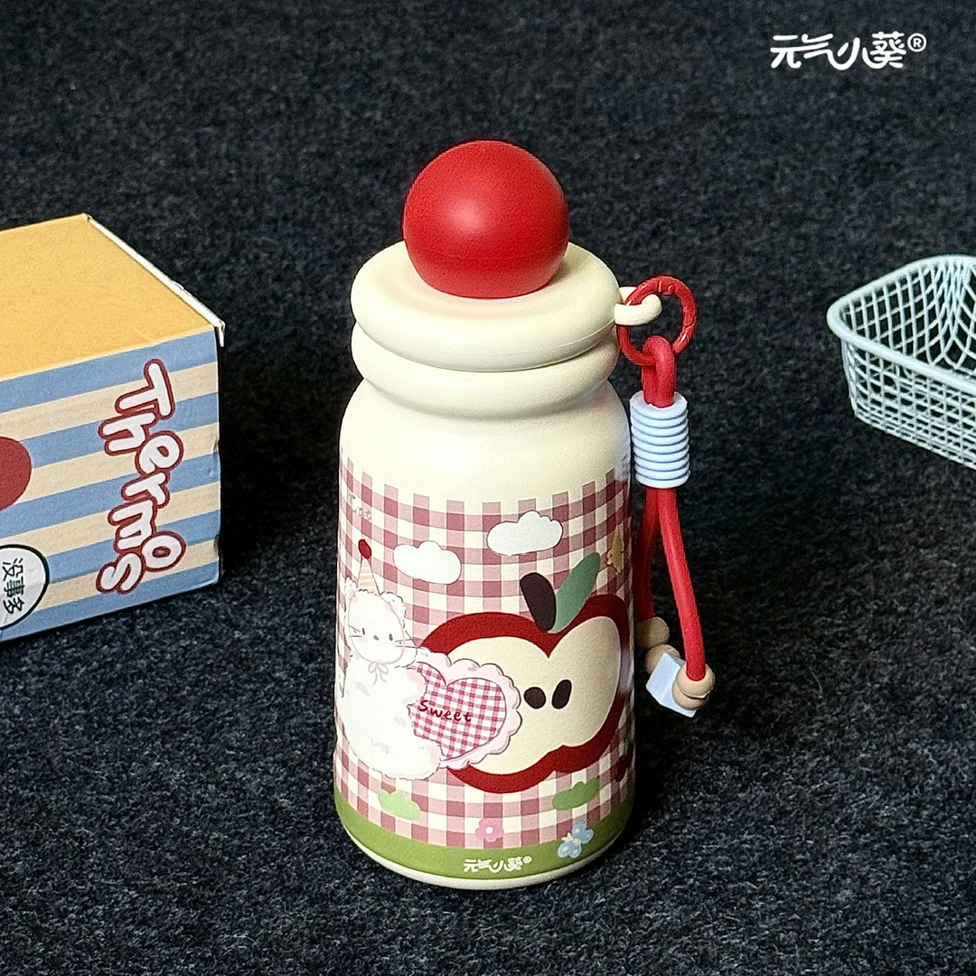 ins女生新款高颜值吸管保温杯卡通可爱便携316不锈钢儿童小众水杯