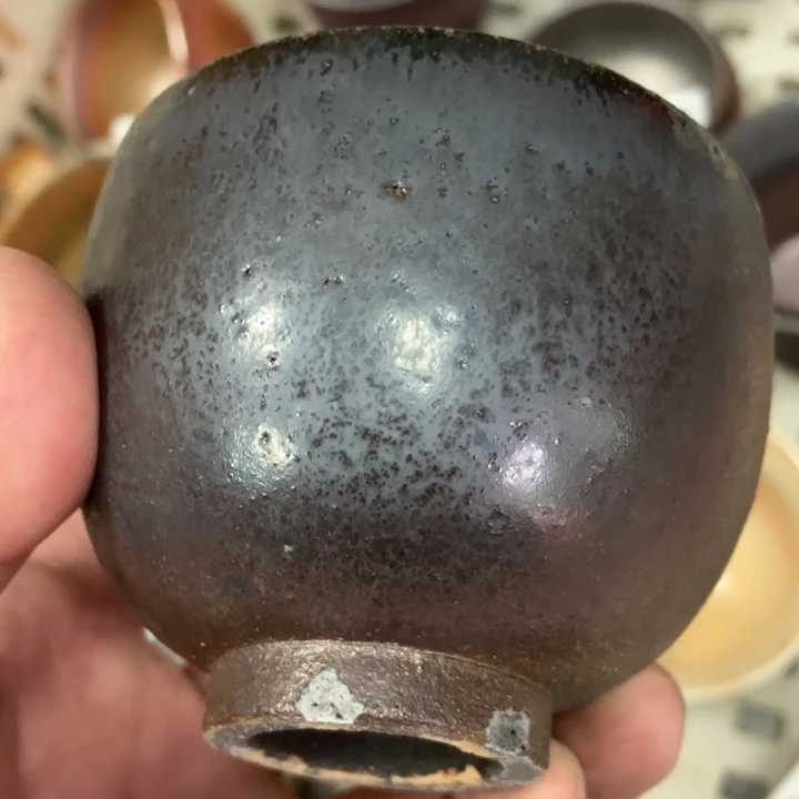 柴烧茶具茶杯大放漏