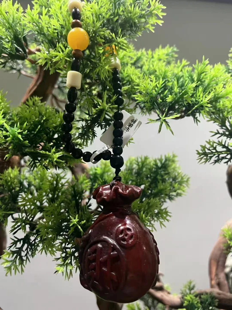 K109精品小紫福袋手把件（无礼盒）