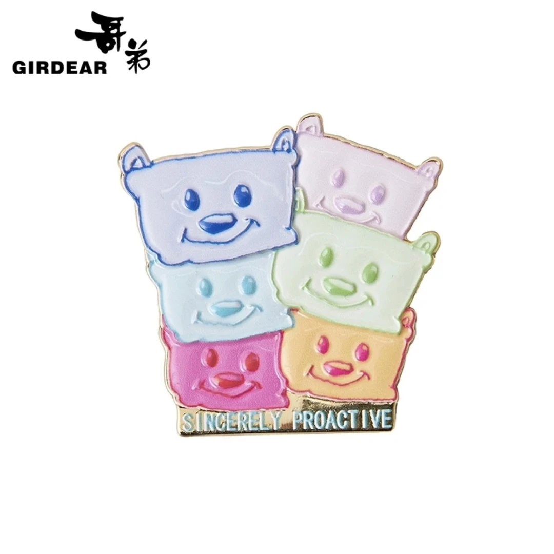 GIRDEAR/哥弟 铜胸针 卡通狗狗创意小众设计彩色铜胸针190011