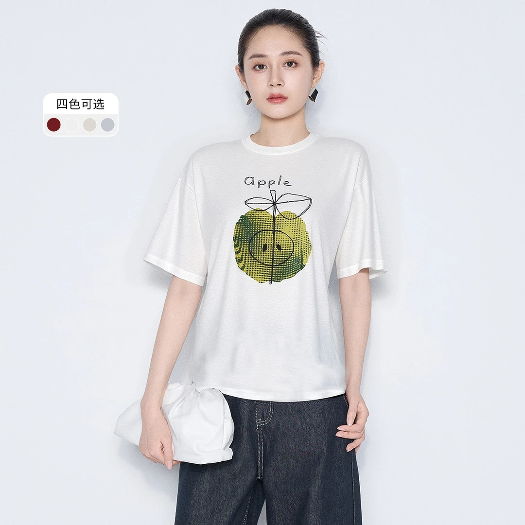 【福利专属】马天奴圆领T恤简约百搭宽松时尚VHS919KWH0