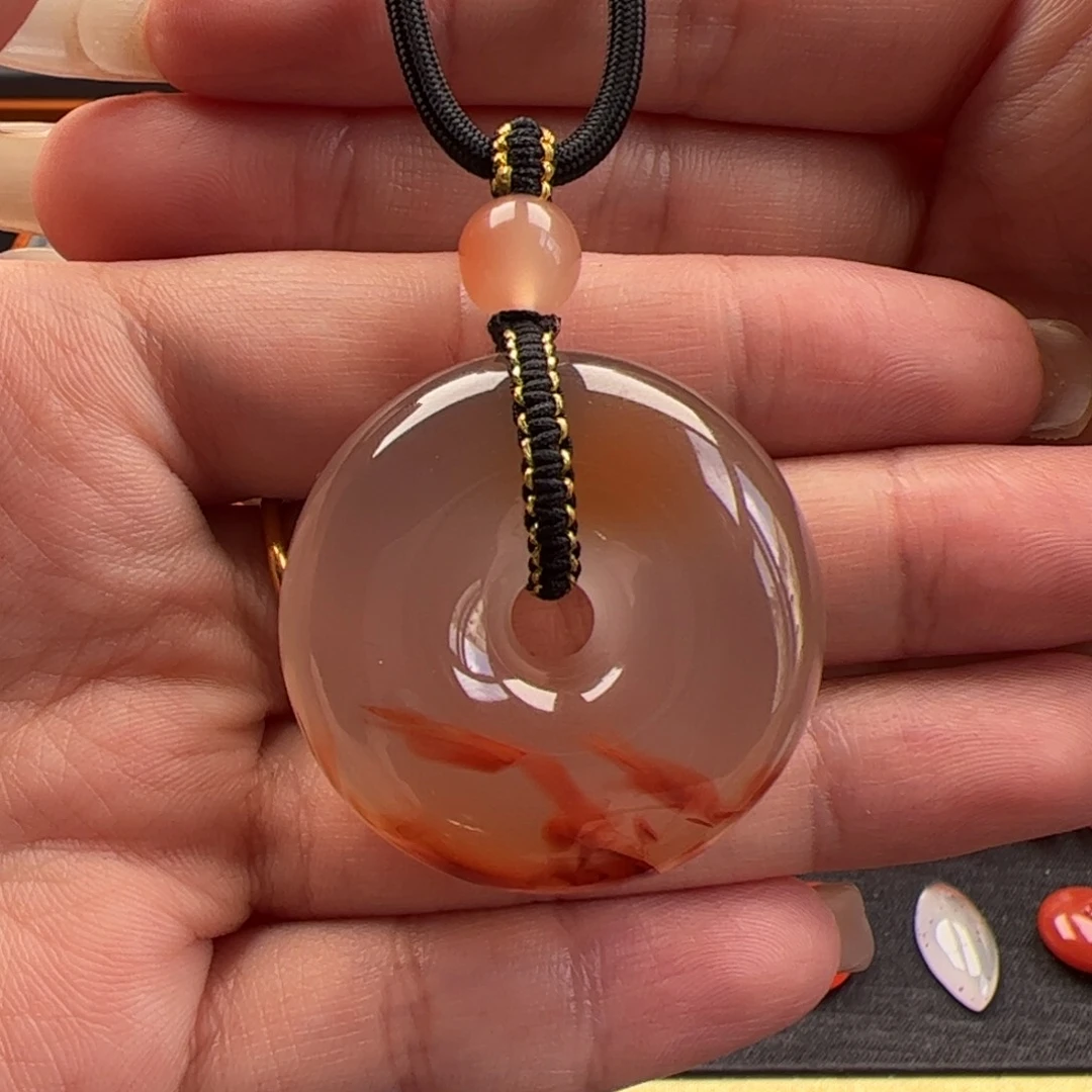 南红玛瑙未镶嵌吊坠34mm