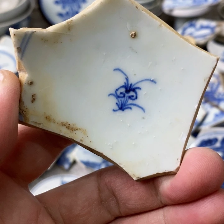 瓷片现代瓷器青花瓷片