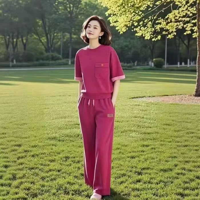 通勤时尚套装运动服气质洋气休闲长裤G-326