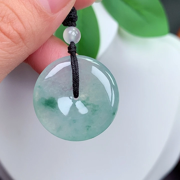 颈饰未镶嵌翡翠平安扣 24.9x4.8mm