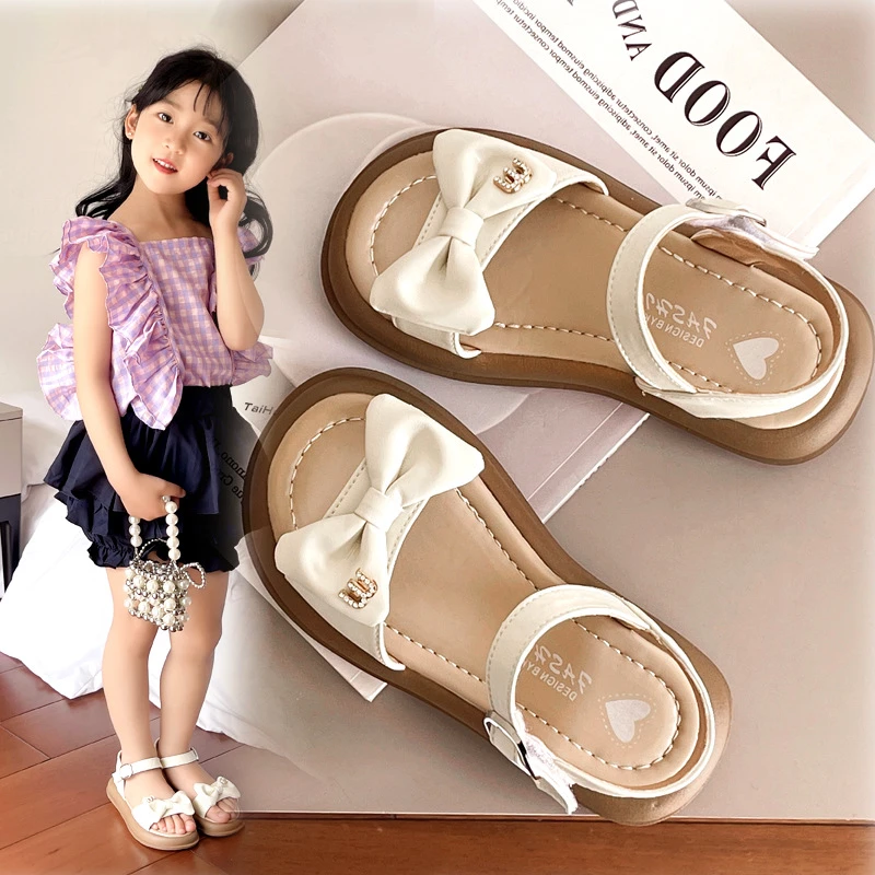 2025新款夏季儿童凉鞋女孩软底防滑凉拖女童沙滩鞋时尚洋气公主鞋