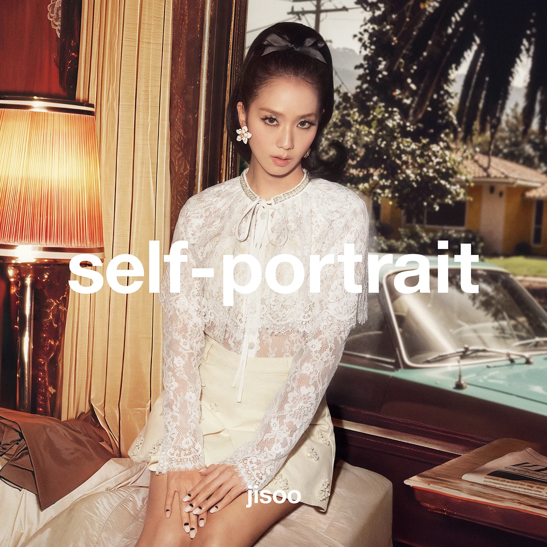 【Jisoo智秀同款】self-portrait25秋新款流光风纯净白蕾丝斗篷衬衫