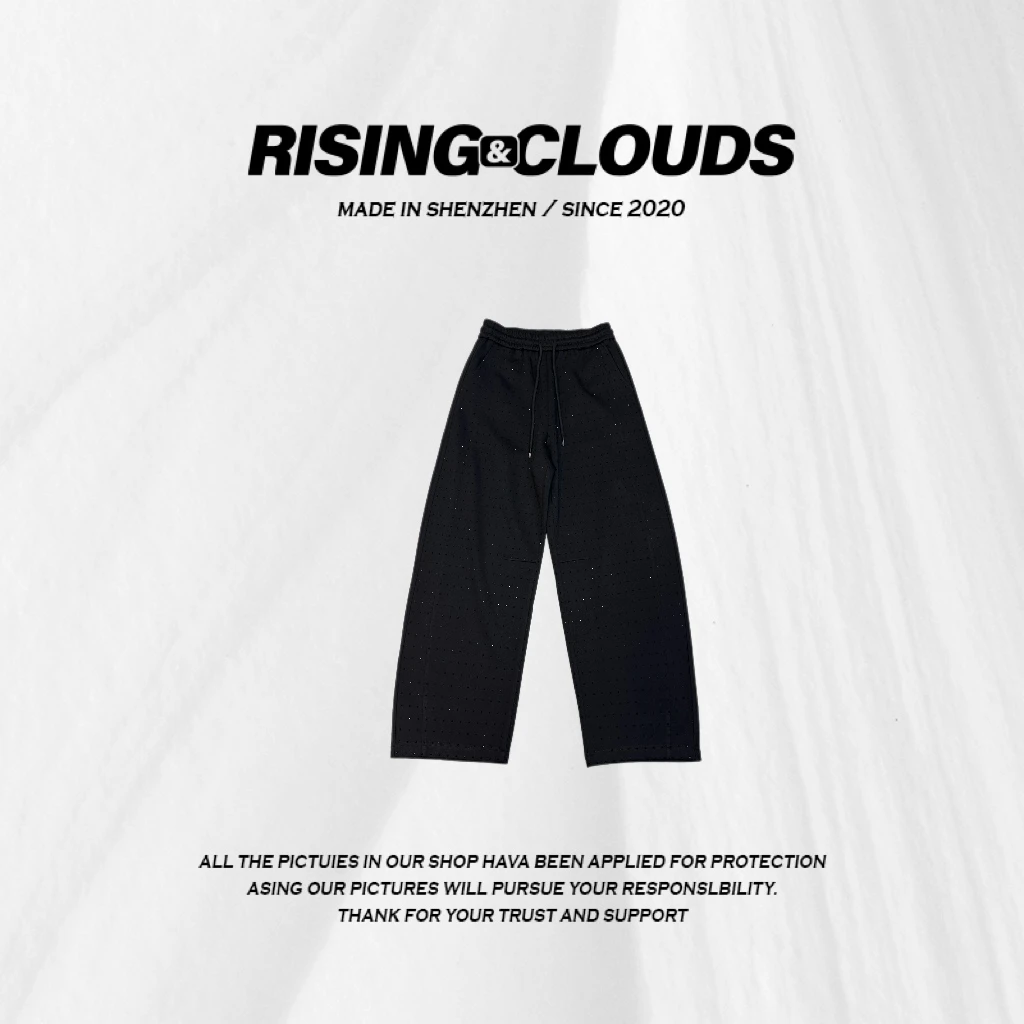 【小法】舒适百搭休闲显瘦满钻早春弯刀神裤020089GT