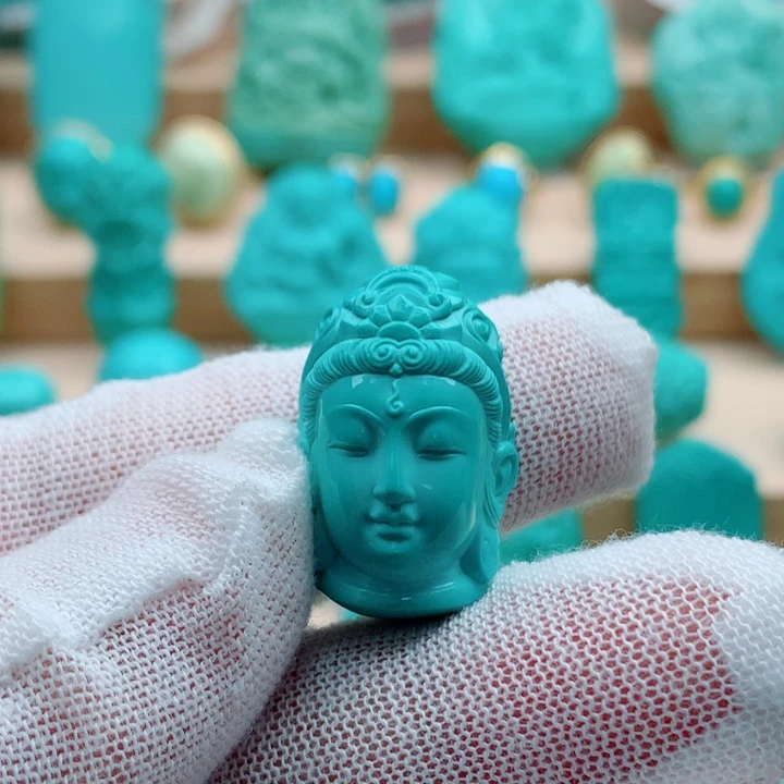 绿松石未镶嵌观音