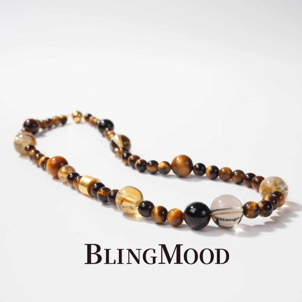 【了无闲】黄虎眼石 黄塔晶茶晶 925银多样性发手工气质时尚百搭