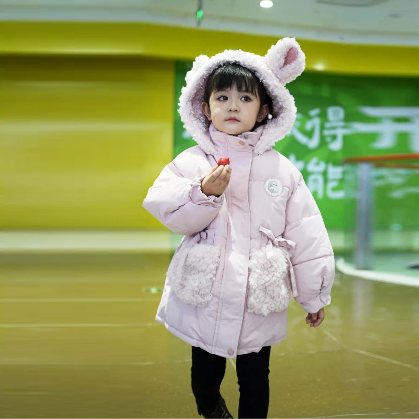 女童棉服秋冬装2025新款冬季中小童装韩版洋气加厚宝宝棉衣外套潮