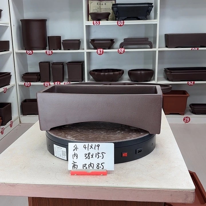 紫砂花盆过桥条盆