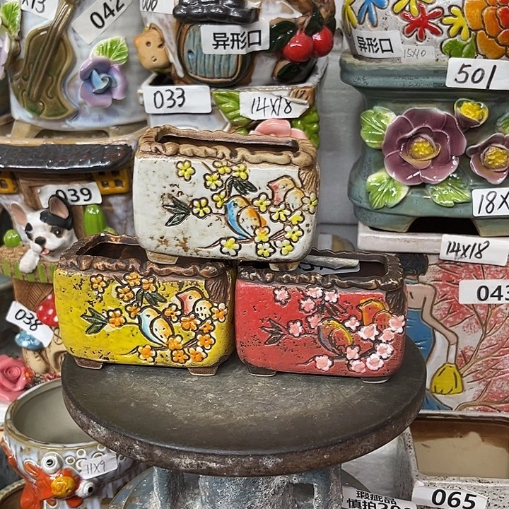 粗陶材质多肉花盆