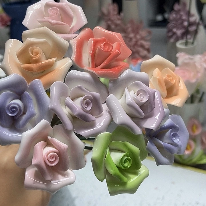 陶瓷纯手工捏花设计