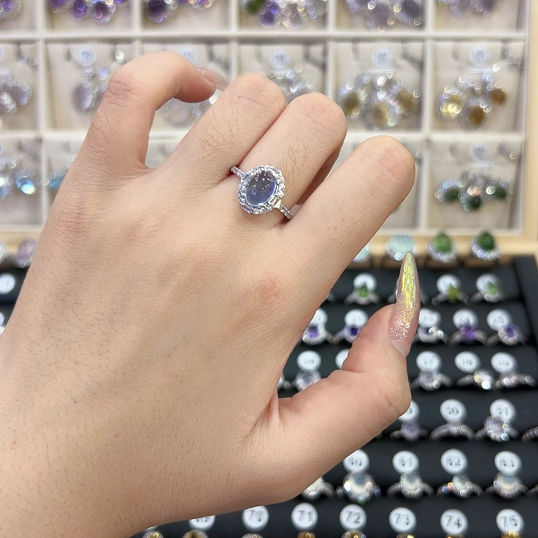 银S925镶嵌水晶戒指