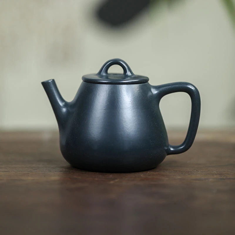 【高石瓢】原矿九龄君子兰 150cc  手工制作 内推孔 宜兴紫砂壶