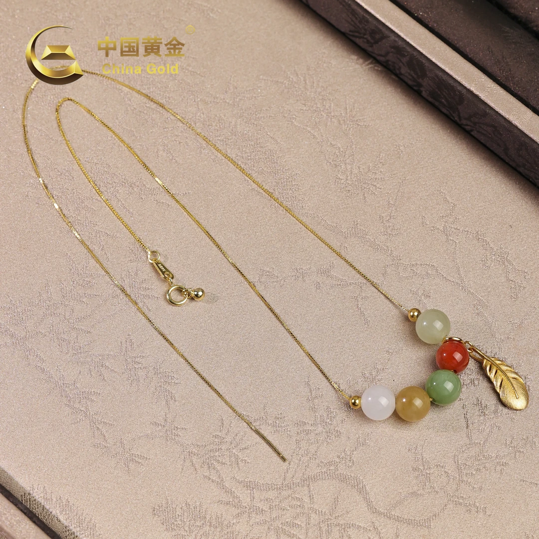 【中国黄金】遇彩 | 和田玉*项链*S925银镶嵌-X3351-Y