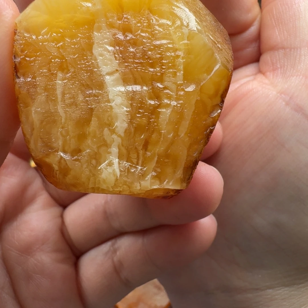 照***周裸石琥珀未镶嵌琥珀蜜蜡定制