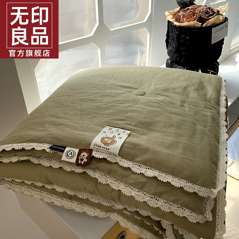 【无印良品】夏季简约风被芯新款全棉A类针织夏被全棉双层纱夏被