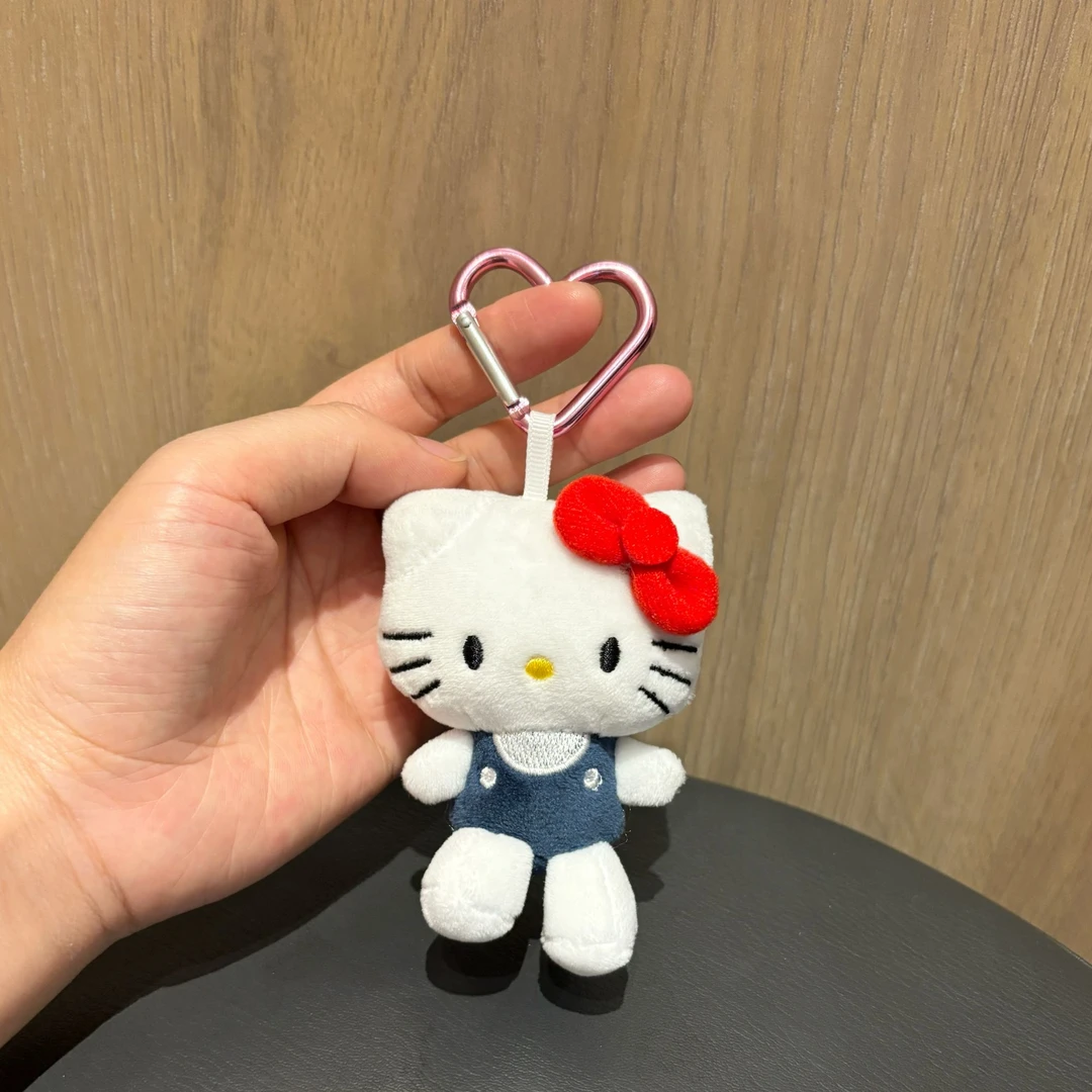 智秀同款爱心扣hellokitty毛绒公仔包包挂件卡通治愈书包挂饰玩偶