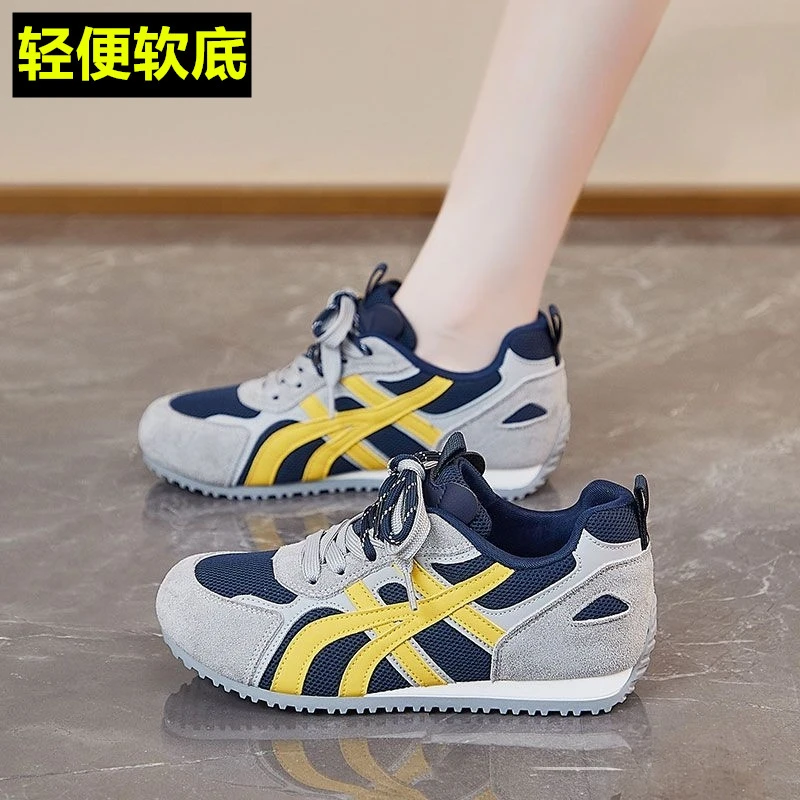 秋季新厚底内增高德训鞋女轻便软底透气运动休闲鞋时尚百搭阿甘鞋