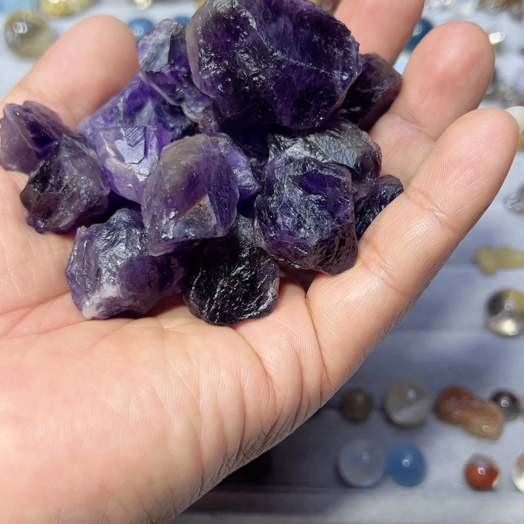 水晶颈饰未镶嵌天然紫水晶200克