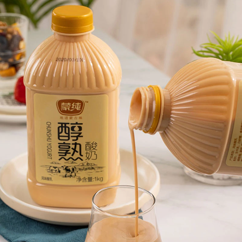 【中通包邮】蒙纯内蒙古炭烧俄罗斯风味褐色焦香熟酸奶2斤*2