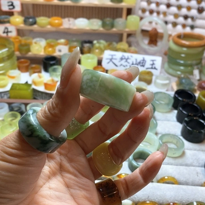 ～***～岫玉未镶嵌戒指岫玉精品指环