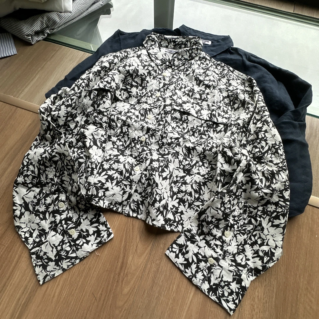 【美琪元选】元货 进口亚麻 雨露麻女长袖衬衫