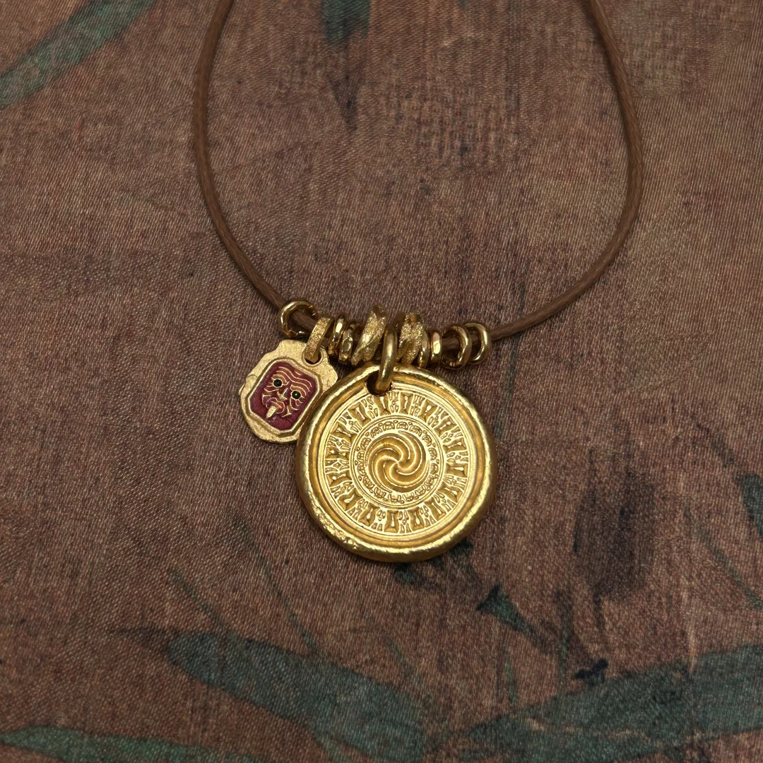 【金娜娜】 足金非遗錾刻细工原版锤纹喜旋金饼