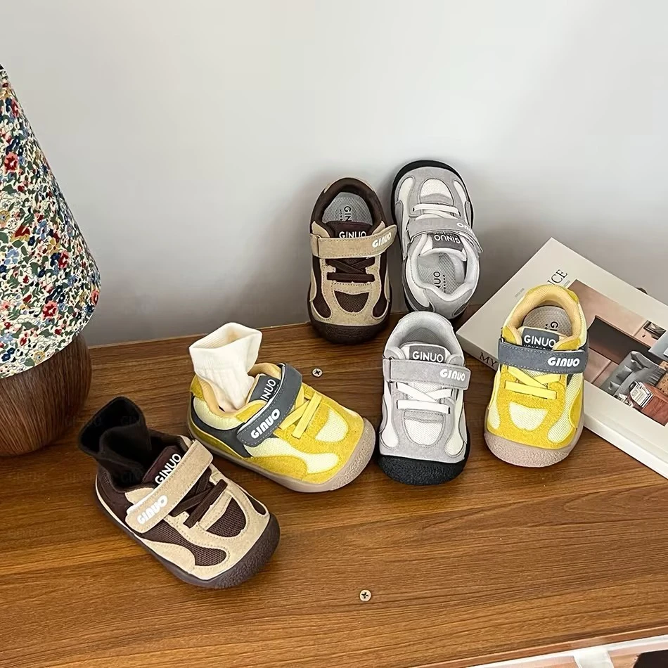 Gina秋季ins风儿童时尚百搭复古小众潮鞋运动鞋软底儿童单鞋0639