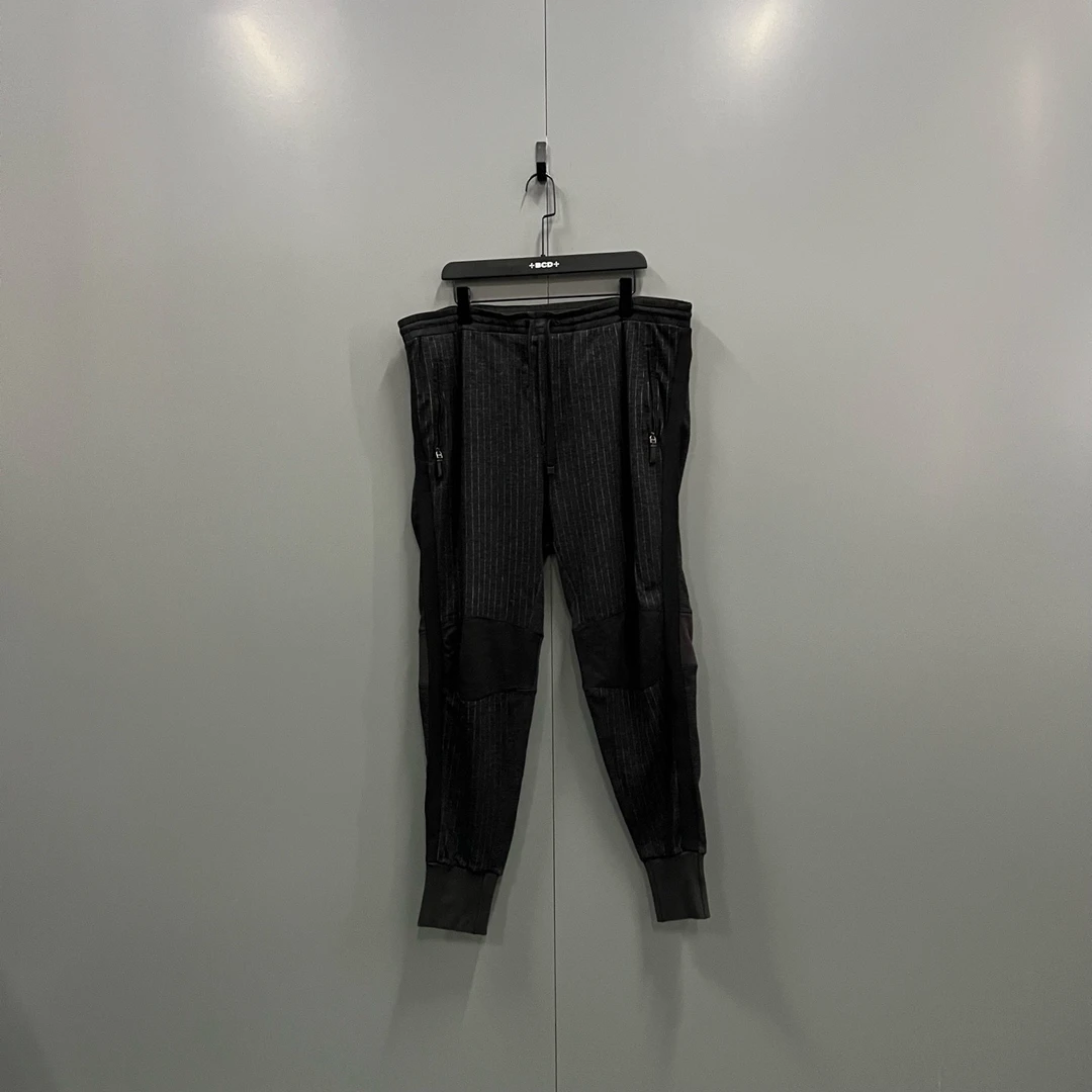 95新 maje (ll) DG 条纹拼接抽绳束脚裤 52码/102813