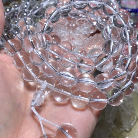 水晶佛珠未镶嵌黄****理12佛珠一套