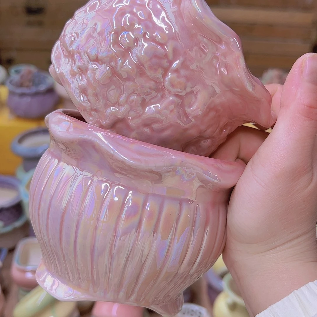 红陶陶瓷花盆当场满12包邮发货