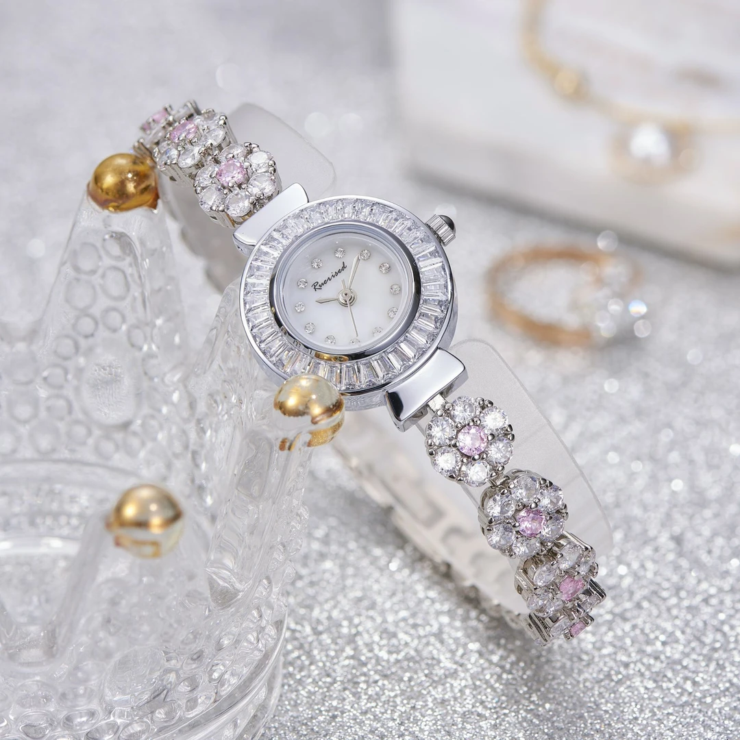 时尚轻奢小众满钻女表高档气质太阳花设计女士手表R-J017S-G