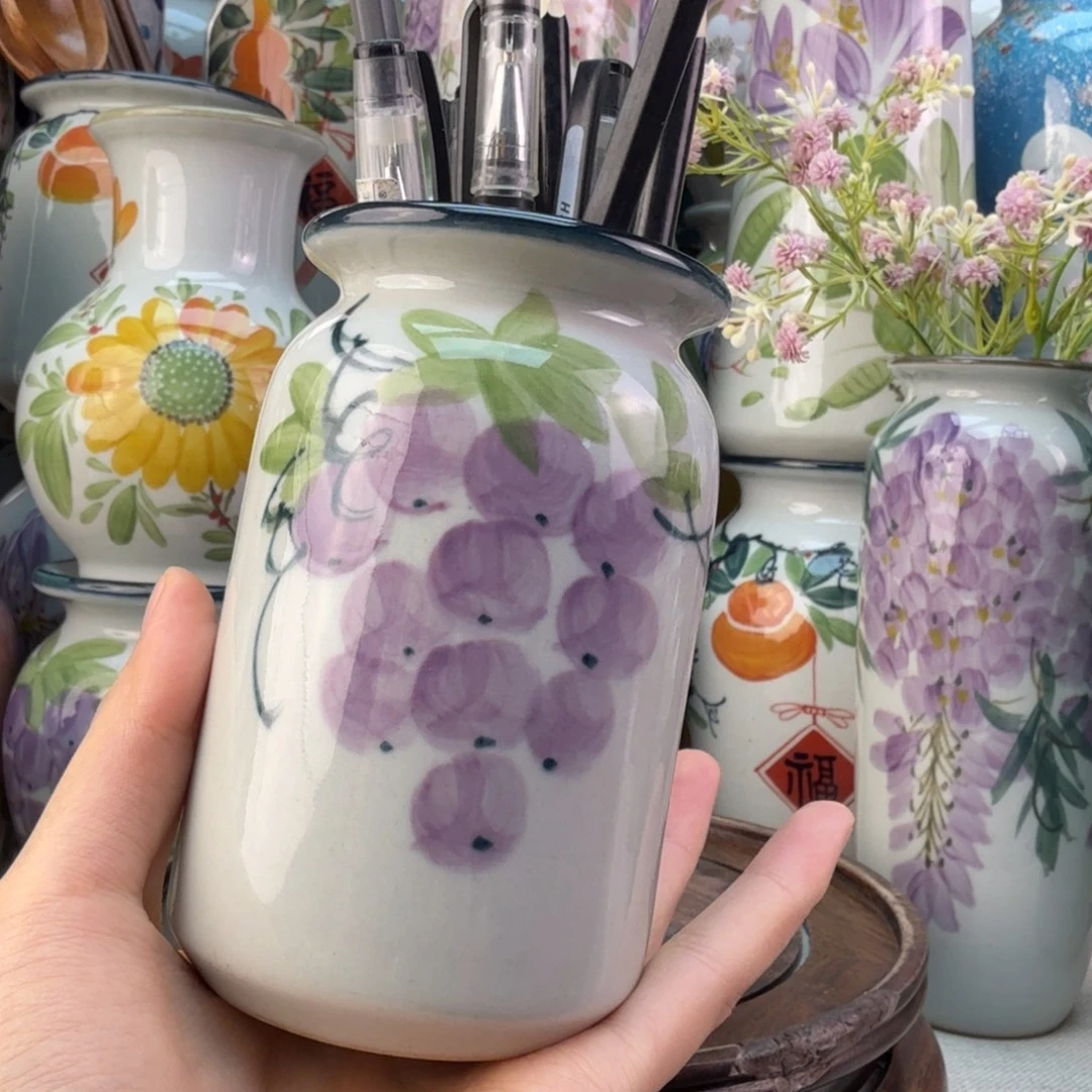 景德镇纯手绘陶瓷花瓶