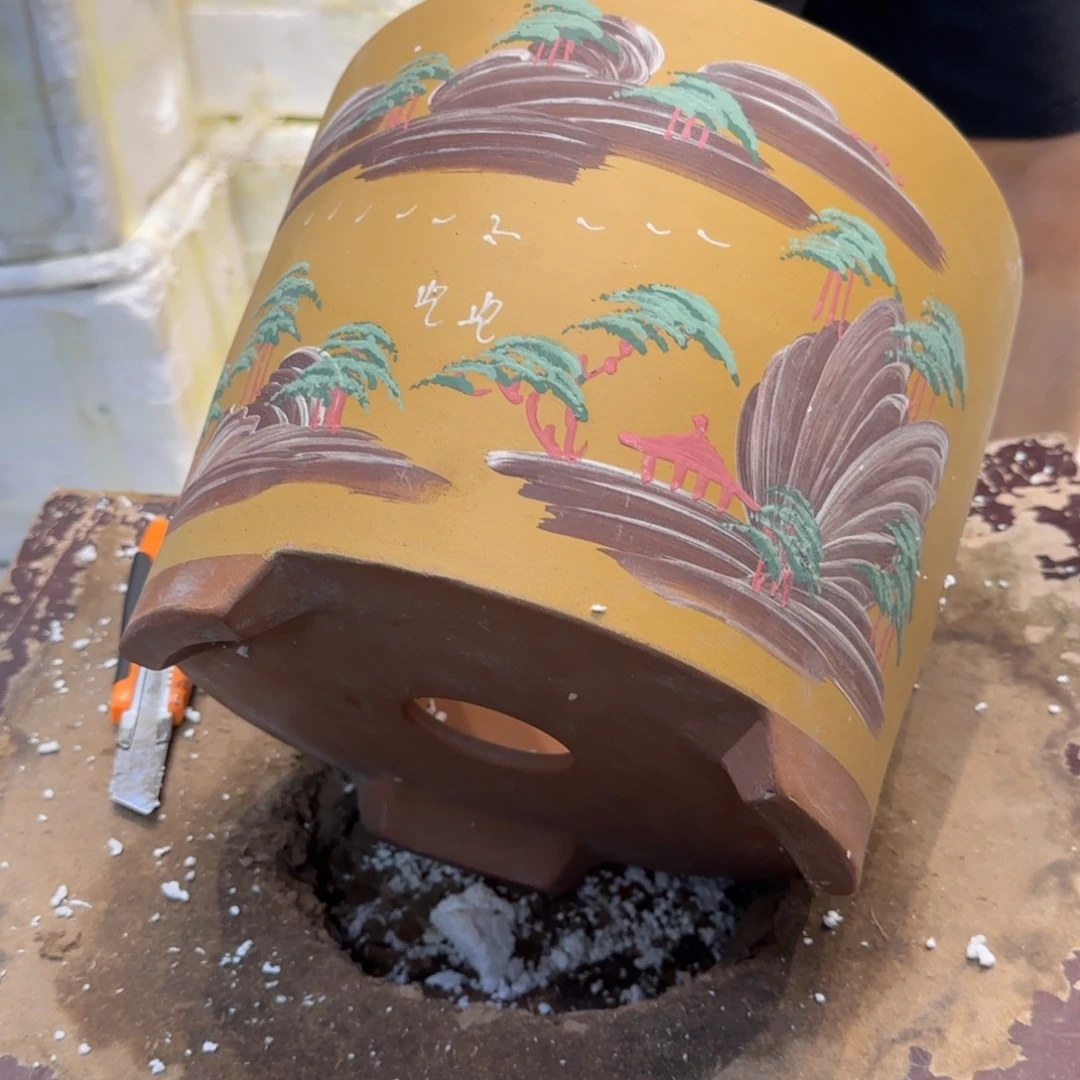 紫砂花盆口径20.17口径