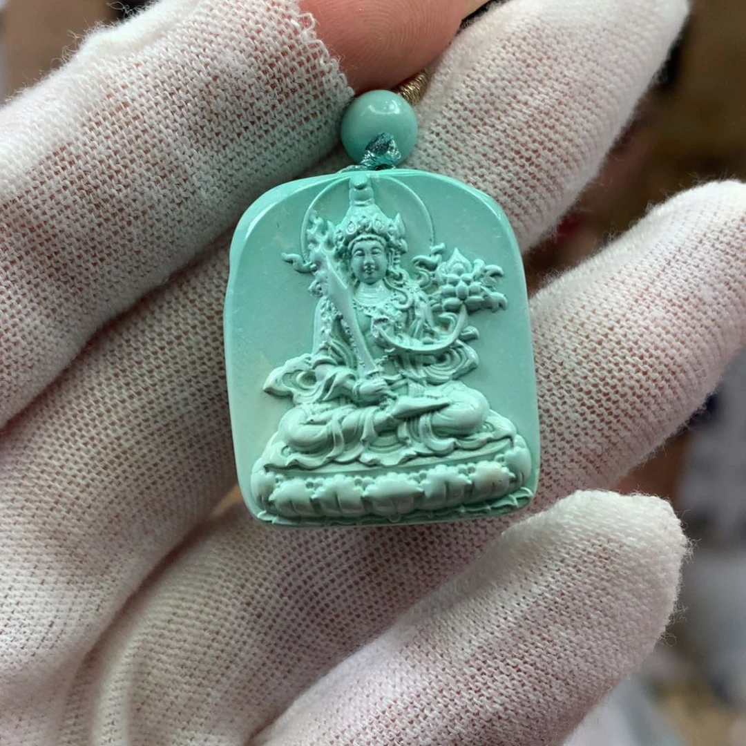 绿松石未镶嵌挂件