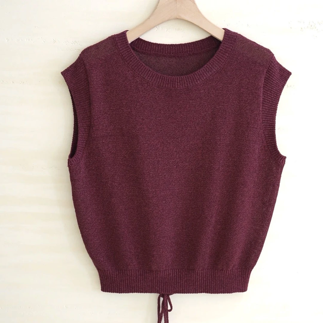 01-【和纸纱 绛纱谧奢】休闲百搭无袖背心