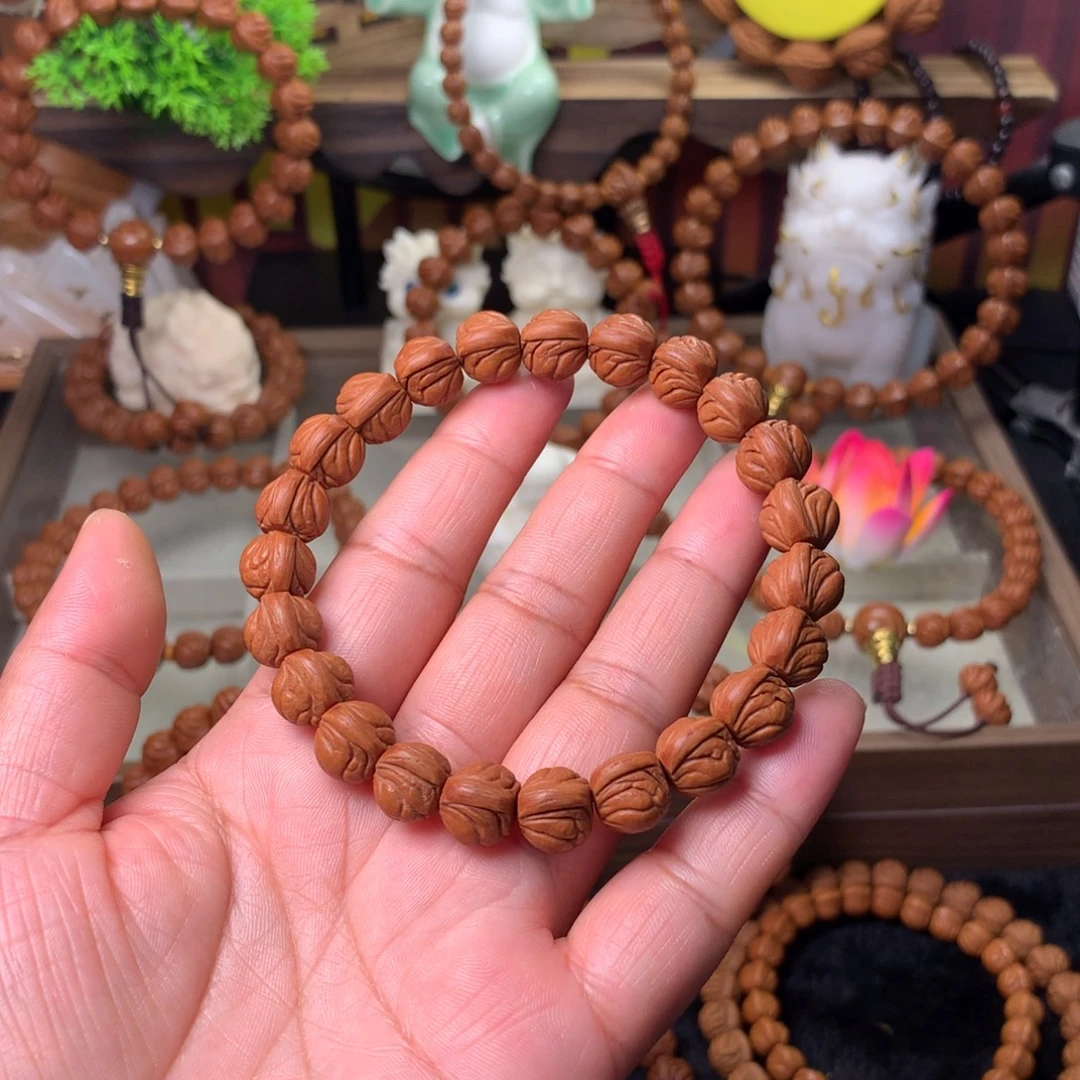 吊坠桃核玉龙脊手串11