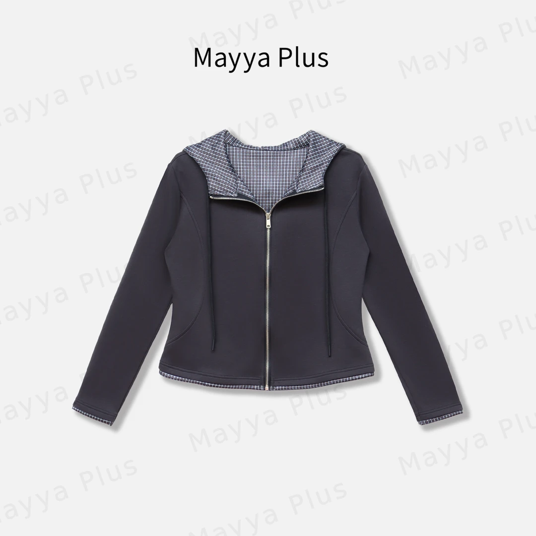 【显瘦王炸】Mayya Plus麦芽定制慵懒风修身卫衣女外套上衣32536952
