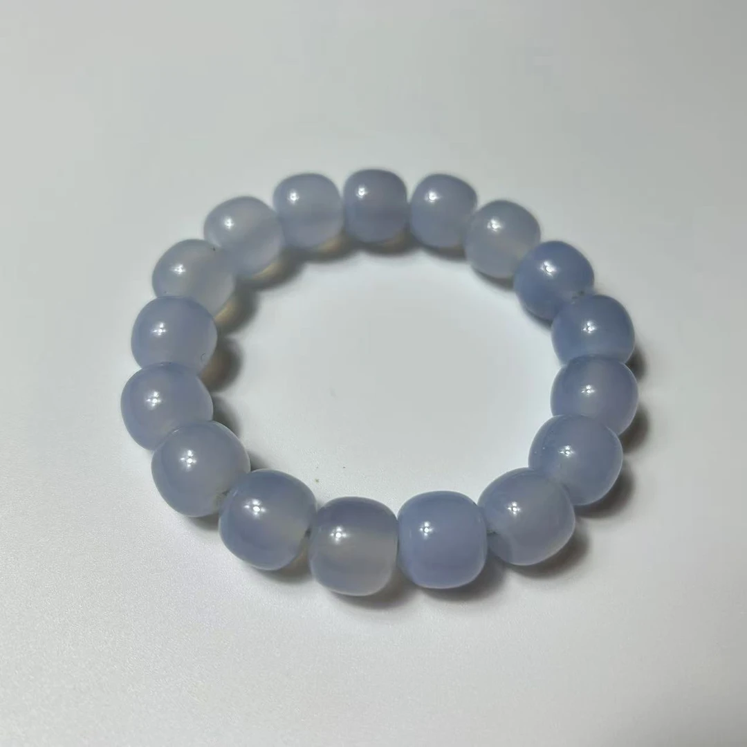 《心语珠宝》蓝玉髓手串12+