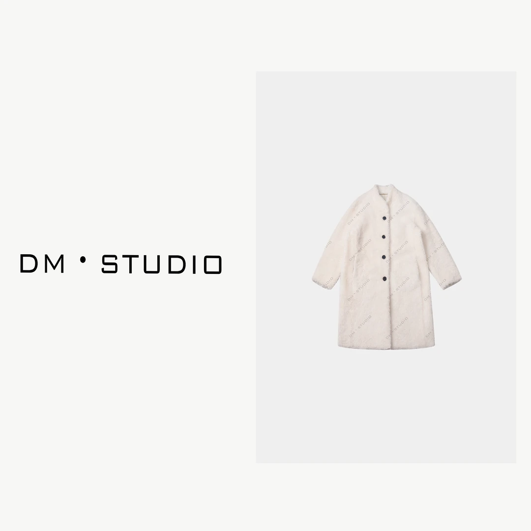-DM•STUDIO/长款重工复古静奢A级拉贡皮毛一体外套大衣（1552）