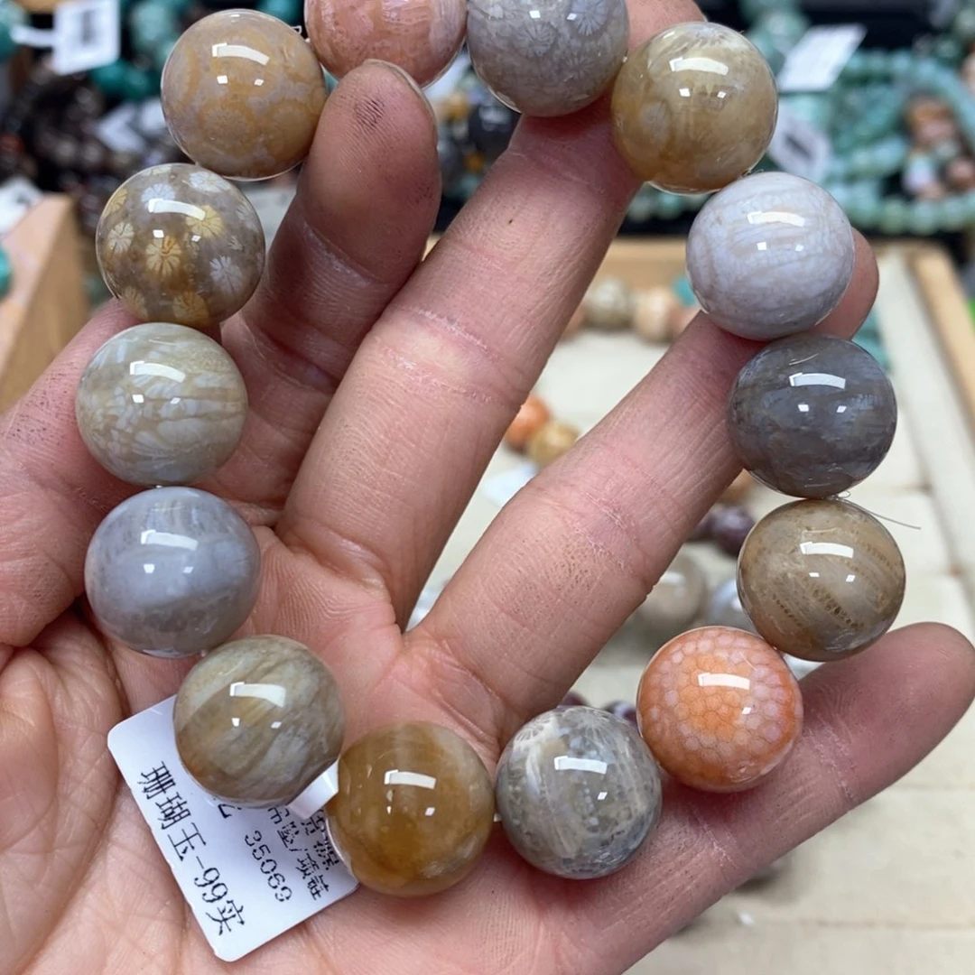 硅化珊瑚（珊瑚玉）手链未镶嵌阿*279