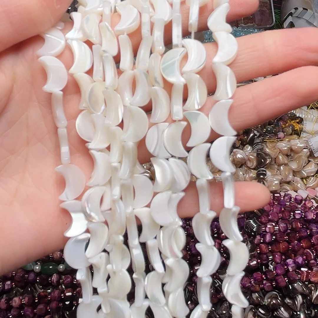 玛瑙/玉髓足银镶嵌珠宝半成品T501鱼骨月亮10