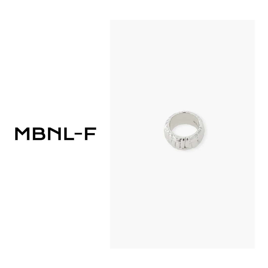 MBNL-F 钛钢戒指  高定戒银色编织纹戒指 秦磊XM-29946